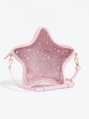 Stoney Clover Lane x Park and Beach Pink Star Glitter Crossbody Bag NWT